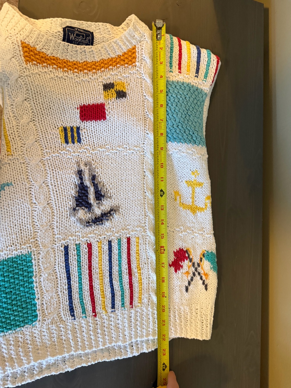 Woolrich Vintage 80’s Nautical Patchwork Knit Sweater - Picture 9 of 9